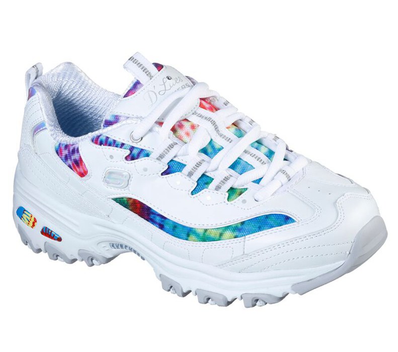 Skechers D'lites - Summer Fiesta - Womens Sneakers White/Multicolor [AU-BF6723]